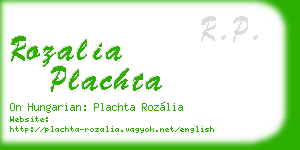 rozalia plachta business card